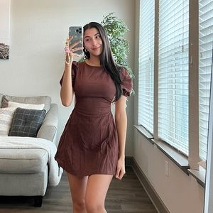 Brand new Cupshe Brown dress with open back